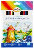 Карандаши цветные Гамма "Классические", 18цв., заточен., картон. упаковка, европодвес344225 - КОЛОРЛОН ВТД Новосибирск