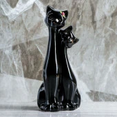 Копилка "Кошка и кот", глазурь, чёрная, 31 см  1168405 - КОЛОРЛОН ВТД Новосибирск