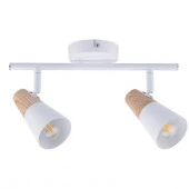 H079-2 Спот поворотный HIPER 2*E14 WHITE/LIGHT WOOD - КОЛОРЛОН ВТД Новосибирск