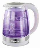 SAKURA Чайник электр SA-2744V (1.8) стекл двухслойн подсв - КОЛОРЛОН ВТД Новосибирск