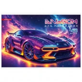 Альб д.рис 40л скр А4 14454-EAC полн УФ лак микротекстура Неоновая машина (гофр30_(3*10)) - КОЛОРЛОН ВТД Новосибирск