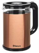 * SAKURA Чайник электр SA-2742MGL (1.8) стекл двухслойн подсв - КОЛОРЛОН ВТД Новосибирск