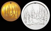 Светящаяся декорация настенная "Лесные олени", 10 LED ламп. Размер: 25х4х25 см. (94392) - КОЛОРЛОН ВТД Новосибирск