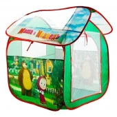 213876  ДЕТСКАЯ ИГРОВАЯ ПАЛАТКА "ИГРАЕМ ВМЕСТЕ" "МАША И МЕДВЕДЬ" 83*80*105СМ В СУМКЕ в кор.24шт - КОЛОРЛОН ВТД Новосибирск