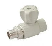 Кран полипр. шаровой радиаторный прямой Д=20*1/2" (FV-PLAST) серый (Чехия) - КОЛОРЛОН ВТД Новосибирск