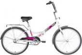 24NFTG1.WT20 Велосипед NOVATRACK 24" складной, белый, TG,тормоз нож - КОЛОРЛОН ВТД Новосибирск