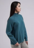 CLEVER 344128вн Джемпер женский (База вязаная июль24), 50, Бирюзовый - КОЛОРЛОН ВТД Новосибирск