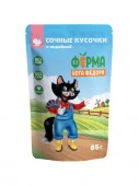 Влажный корм Ферма кота Фёдора сочные кусочки для кошек с индейкой 85г - КОЛОРЛОН ВТД Новосибирск