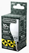 10W Лампа КРЕПТОН LED P45 10W E14 4000K шарик - КОЛОРЛОН ВТД Новосибирск