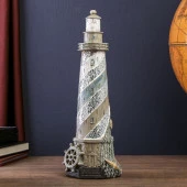Сувенир полистоун "Маяк с зеркальной мозаикой и сетью с ракушками" 35,5х12,2х12,2 см   3676916 - КОЛОРЛОН ВТД Новосибирск
