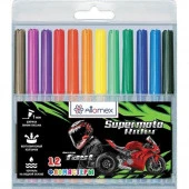 Фломастеры 12цв. ATTOMEX "Super Moto" 5081343 вент.колп.,пластик.блист. - КОЛОРЛОН ВТД Новосибирск