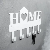 Ключница металлическая "HOME" 25см белая   3865254 - КОЛОРЛОН ВТД Новосибирск