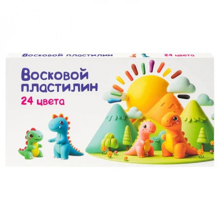 DMR24 Пластилин для детской лепки "Восковой пластилин 24 цвета" - КОЛОРЛОН ВТД Новосибирск