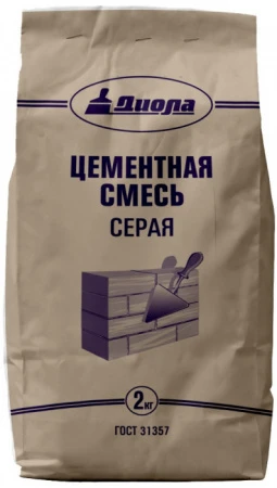 Цементная смесь СЕРАЯ 2кг/Пакет - КОЛОРЛОН ВТД Новосибирск