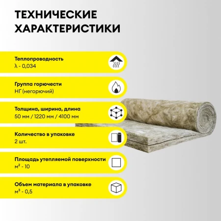 *VETONIT Теплая Крыша Стронг 50х1220х4100мм (10м2=0,5м3) (2шт) - КОЛОРЛОН ВТД Новосибирск