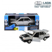 JB1200155ТМ "Автопанорама" Машинка металл., ВАЗ 21099, масштаб 1:22, серебряный, инерция, откр. двер - КОЛОРЛОН ВТД Новосибирск
