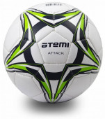 Мяч футбольный Atemi ATTACK PVC foam, бел/т.син/салат.,р.4, м/ш (0,4-0,6 bar) - КОЛОРЛОН ВТД Новосибирск