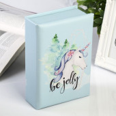 ***Шкатулка кожзам для украшений "Единорог" голубая 20х13,5х6 см   3905378 - КОЛОРЛОН ВТД Новосибирск