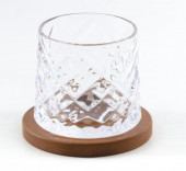 Стакан танцующий для виски на дерев. подставке 220 мл Ladina/70200-12/24 - КОЛОРЛОН ВТД Новосибирск