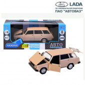 JB1200168ТМ "Автопанорама" Машинка металл., ВАЗ 2104, масштаб 1:24, бежевый, инерция, откр. двери, к - КОЛОРЛОН ВТД Новосибирск