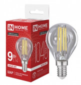 9W LED-ШАР-deco 9Вт 230В Е14 4000К 1040Лм прозрачная IN HOME - КОЛОРЛОН ВТД Новосибирск