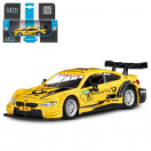 JB1251211ТМ "Автопанорама" Машинка металл. 1: 44 BMW M4, желтый, инерция, откр. двери, в/к 17,5*12,5 - КОЛОРЛОН ВТД Новосибирск