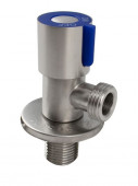 MAGNUS 9269 Кран металлокерамика,угловой 1/2"х1/2",синяя ручка,с отражателем,из нерж. стали марка - КОЛОРЛОН ВТД Новосибирск