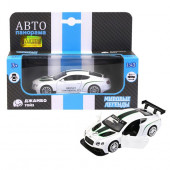 JB1200135ТМ "Автопанорама"  Машинка металл. 1:43 Bentley Continental GT3, белый, инерция, откр. двер - КОЛОРЛОН ВТД Новосибирск