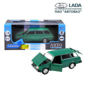 JB1200167ТМ "Автопанорама" Машинка металл., ВАЗ 2104, масштаб 1:24, зеленый, инерция, откр. двери, к - КОЛОРЛОН ВТД Новосибирск