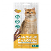 Мнямс лакомые палочки 13,5 см для кошек с цыпленком и печенью 3х5 г - КОЛОРЛОН ВТД Новосибирск