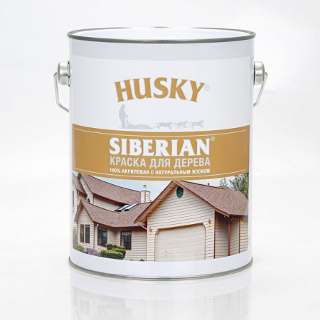 HUSKY SIBERIAN Краска для дерева акриловая База С (2,7л; 3шт) - КОЛОРЛОН ВТД Новосибирск