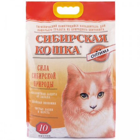 Сибирская кошка наполн. 10л ОПТИМА комкующ. - КОЛОРЛОН ВТД Новосибирск
