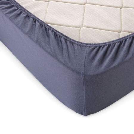 Простыня на резинке 160*200*20 трикотаж (пл.120) (графит) - КОЛОРЛОН ВТД Новосибирск