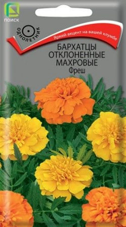 Бархатцы Фреш 0.3г, смесь низкорослая (Поиск) - КОЛОРЛОН ВТД Новосибирск