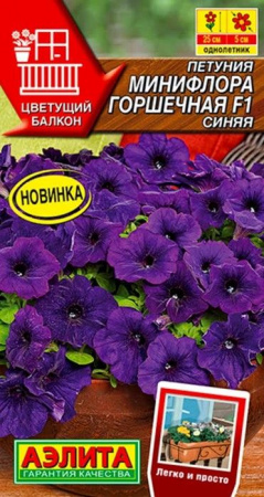 Петуния Минифлора F1 горшечная, синяя 5шт (Аэлита) - КОЛОРЛОН ВТД Новосибирск
