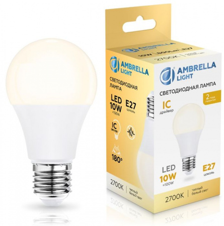 10W Лампа 601003 LED A60 10W IC E27 2700K 175-265V - КОЛОРЛОН ВТД Новосибирск