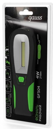 Фонарь рабочий Gauss  GFL504 4W 210lm 4xAAA LED - КОЛОРЛОН ВТД Новосибирск