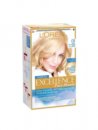 L'Oreal Excellence 01 Суперосветляющий Русый Натуральный Крем-краска - КОЛОРЛОН ВТД Новосибирск