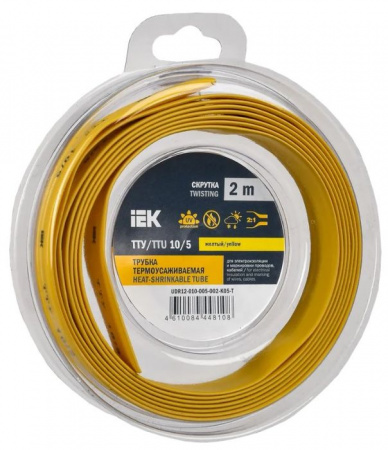 Трубка ТУТ нг-LS 10/5 желтая (2м) IEK - КОЛОРЛОН ВТД Новосибирск