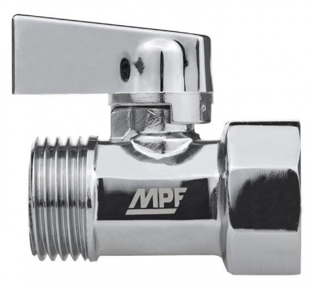 Кран-мини 1/2" в/н, ХРОМ-POLISH.латунь, ГОСТ, MPF - КОЛОРЛОН ВТД Новосибирск
