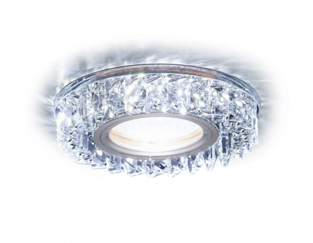 *Точка S255 CH хром/прозрачный хрусталь/MR16+3W(LED WHITE) - КОЛОРЛОН ВТД Новосибирск