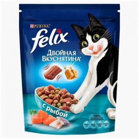 ФЕЛИКС Двойное Удовольствие Рыба 300г  1*10/968 - КОЛОРЛОН ВТД Новосибирск
