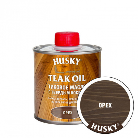 HUSKY Тиковое масло с твердым воском Орех (0,25л; 6шт) - КОЛОРЛОН ВТД Новосибирск
