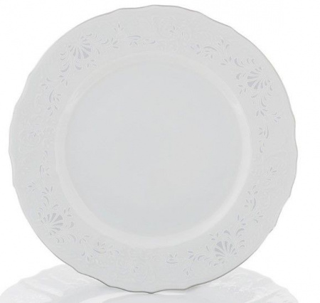 Тарелка мелкая 25 см; "Bernadotte", декор "Деколь, отводка платина"   P1750045JQZ3632021 - КОЛОРЛОН ВТД Новосибирск