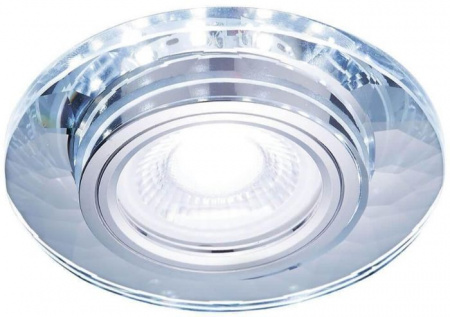 Точка S211 CL/WH хром/прозрачный MR16+3W(LED WHITE 4200K) - КОЛОРЛОН ВТД Новосибирск