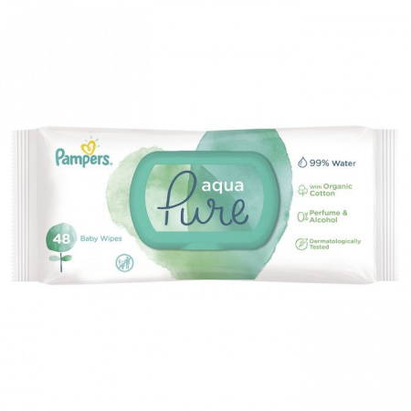 PAMPERS Детские влажные салфетки Aqua Pure 48 ПрепакКор - КОЛОРЛОН ВТД Новосибирск