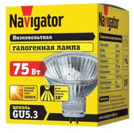 Лампа NAVIGATOR 94 207 JCDR GU5.3 230V 75W - КОЛОРЛОН ВТД Новосибирск