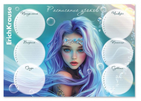 65309 РАСПИСАНИЕ УРОКОВ А4, ERICHKRAUSE АКВАМАРИН, РАЗНОЦВЕТНЫЙ /100/1000/ - КОЛОРЛОН ВТД Новосибирск