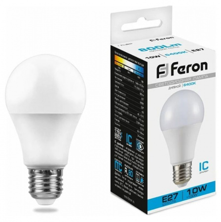 10W 230V E27 6400K A60, LB-92 Feron - КОЛОРЛОН ВТД Новосибирск