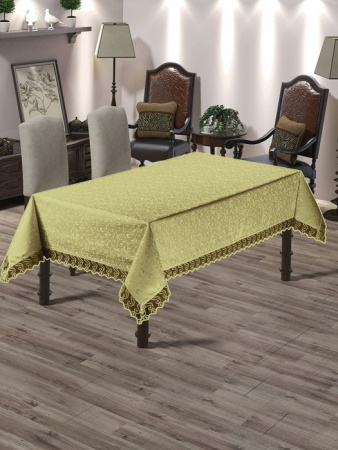 Скатерть DO&CO c гипюром 160x220 КДК (золотой) - КОЛОРЛОН ВТД Новосибирск
